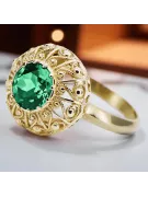  Vintage Smaragd 14k žlté zlato vrc059y